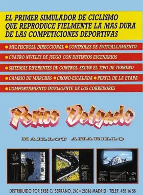 Perico Delgado Maillot Amarillo (1989)(Topo Soft)(es) box cover back